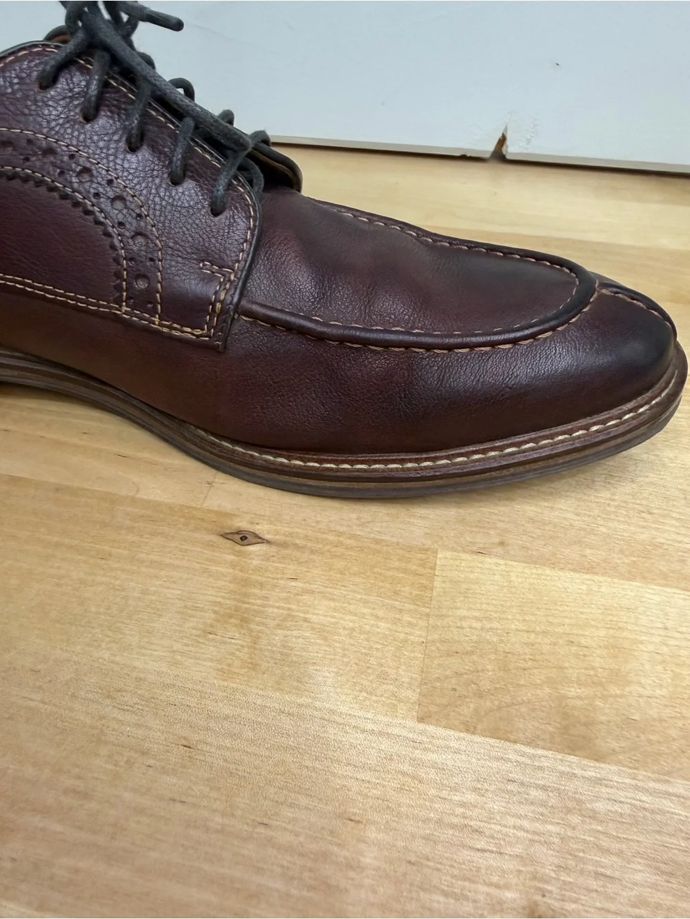 Johnston & Murphy Dark Brown Leather Split-Toe Derby Oxfords Men’s Size 9D